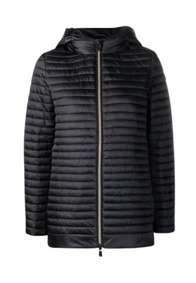 Save The Duck 100 Grams Long With Female Hood  Alima Blue Black