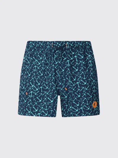 Save The Duck Shorts Kids Color Multicolor In Blue