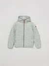 Save The Duck Kids'  Nylon Hooded Puffer Jacket In Blue