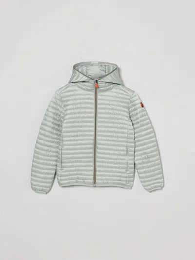 Save The Duck Kids'  Nylon Hooded Puffer Jacket In Blue