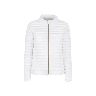 Save The Duck A-line Silhouette Lightweight Quilted Nylon Jacket In White