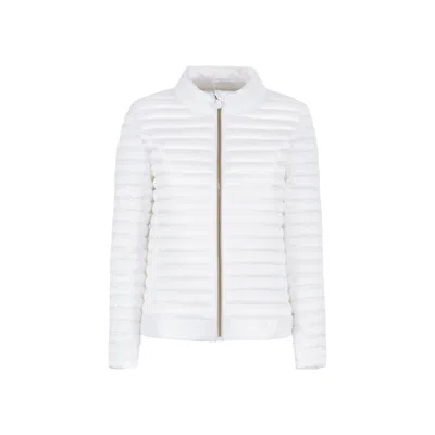 Save The Duck A-line Silhouette Lightweight Quilted Nylon Jacket In White