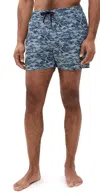 Save The Duck Ademir Onda Swim Shorts Ondine Off White On Blue In Ondine Off White On Blue