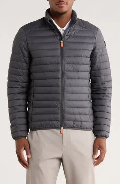 Save The Duck Alessandro Water Resistant Puffer Jacket In Gray