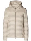 Save The Duck Alexa Hooded Puffer Jacket In Beige