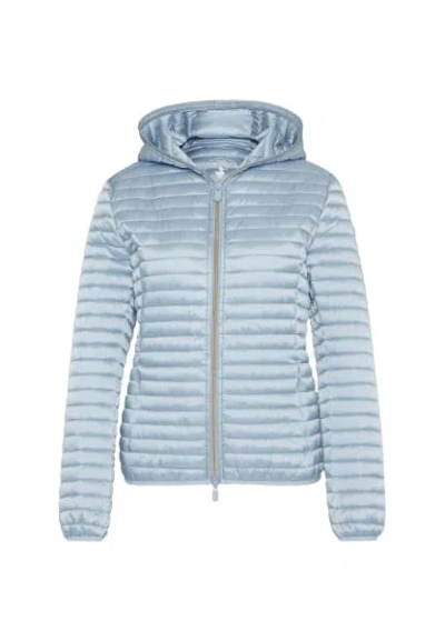 Save The Duck Alexa Hooded Puffer Jacket In Blue