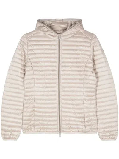 Save The Duck Alexa Puffer Jacket In Nude & Neutrals