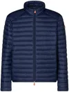Save The Duck Donald Quilted Hooded Water Resistant Insulated Puffer Jacket In Blue