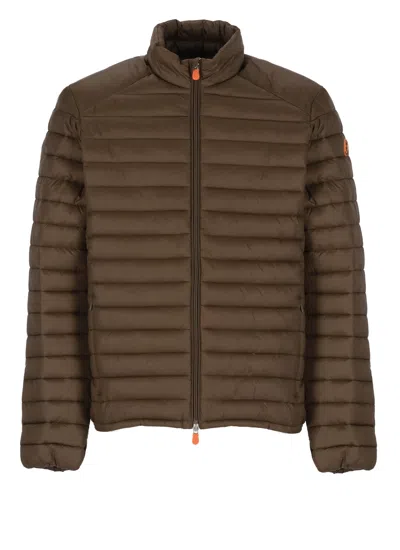 Save The Duck Alexander Padded Jacket In Brown