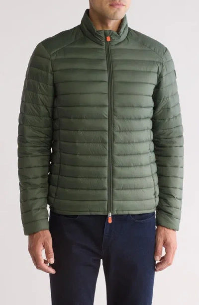Save The Duck Alexander Quilted Water Resistant Insulated Puffer Jacket In Green