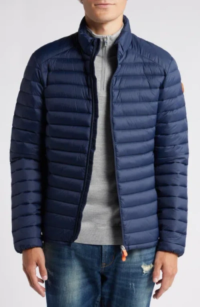 Save The Duck Alexander Quilted Water Resistant Insulated Puffer Jacket In Navy Blue