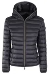 Save The Duck Alexis Hooded Quilted Jacket In Gray