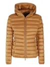 Save The Duck Alexis Hooded Quilted Jacket In Yellow