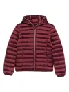 Save The Duck Alexis Hooded Zip-up Jacket In Burgundy