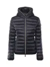 Save The Duck Vicky Short Hooded Basic Jacket In Blue