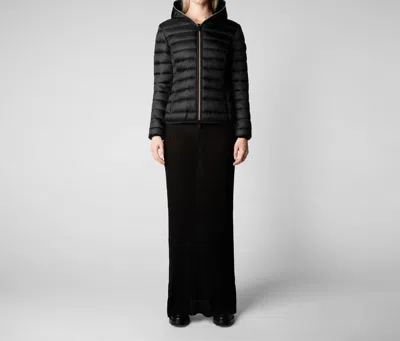 Save The Duck Alexis Quilted Hooded Puffer Coat Jacket In Black