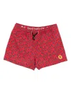 Save The Duck All-over Print Swim Shorts In Red