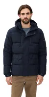 Save The Duck Alter Hooded Puffer Jacket In Blue