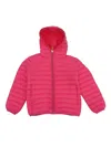 Save The Duck Hooded Quilted Jacket In Pink