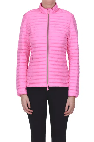 Save The Duck Andreina Lightweight Down Jacket In Dark Pink