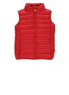 Save The Duck Plumtech Padded Gilet In Red