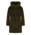 Save The Duck Angelica Faux Shearling Coat In Green