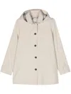 Save The Duck April Single-breasted Coat In Neutrals