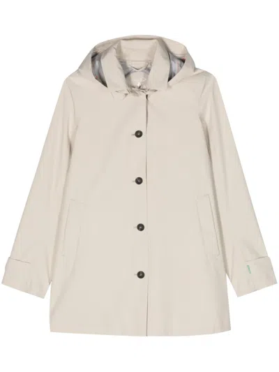 Save The Duck April Single-breasted Coat In Neutrals