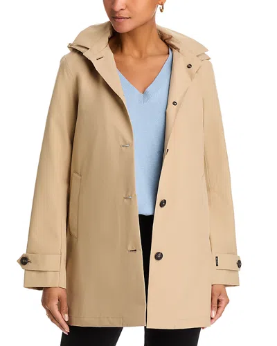 Save The Duck April Women's Hooded Raincoat In Stardust Beige