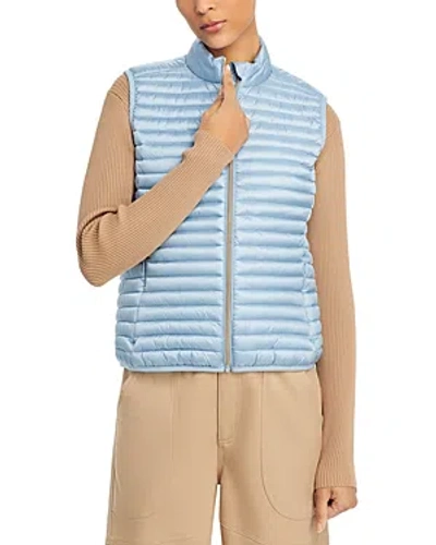 Save The Duck Arabella Quilted Vest In Dusty Blue