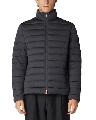 Save The Duck Ari Stretch Puffer Jacket In Grey Black