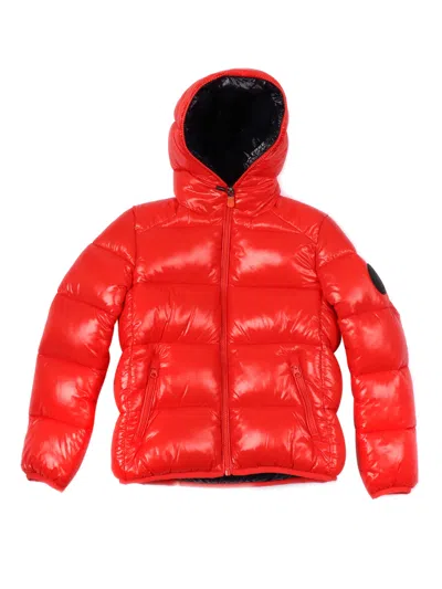 Save The Duck Kids' Artie Hooded Jacket In Red
