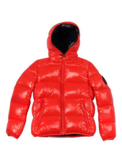 Save The Duck Kids' Artie Hooded Padded Jacket In Red