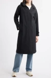Save The Duck Asia Water Repellent Hooded Raincoat In Black
