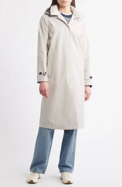 Save The Duck Asia Water Repellent Hooded Raincoat In Rainy Beige