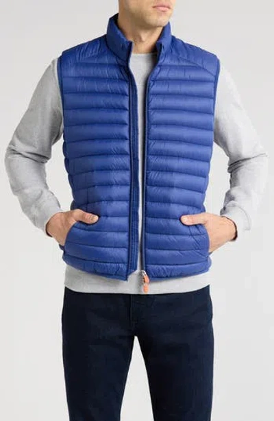 Save The Duck Basic Water Repellent Packable Puffer Vest In Eclipse Blue