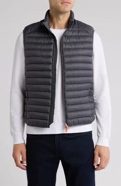 Save The Duck Basic Water Repellent Packable Puffer Vest In Storm Grey
