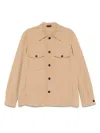 Save The Duck Beige 'bard' Jacket With Pockets In Brown