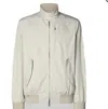 Save The Duck Beige Coat With High Collar And Zip Closure In White