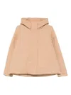 Save The Duck Boxy Silhouette Beige Jacket In Brown