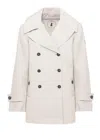Save The Duck Beige Sofi Double-breasted Trench Coat In White