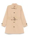 Save The Duck Trench Coat In Beige In Brown