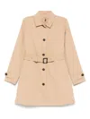 Save The Duck Trench Coat In Beige In Brown