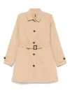 Save The Duck Trench Coat In Beige In Brown
