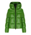 Save The Duck Biddy Green Hodded Padded Jacket In Green