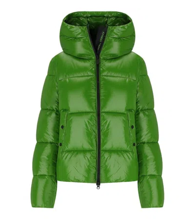 SAVE THE DUCK BIDDY GREEN HODDED PADDED JACKET