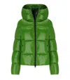 Save The Duck Biddy Green Hodded Padded Jacket In Green