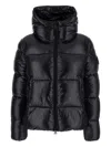 Save The Duck Biddy Black Down Jacket With Hood And Logo Patch On The Sleeve In Tech Fabric Man In Black