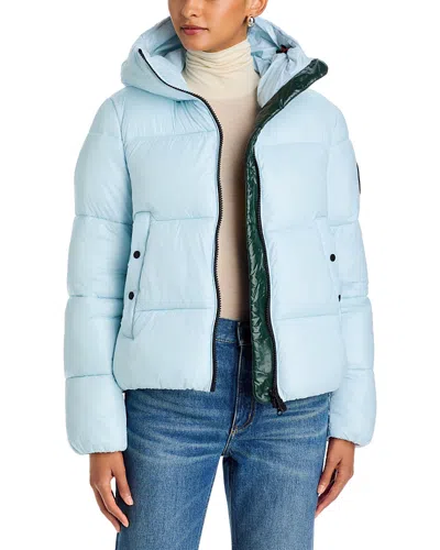 Save The Duck Biddy Hooded Puffer Jacket In Blue