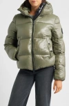 Save The Duck Biddy Water Repellent Hooded Puffer Jacket In Green